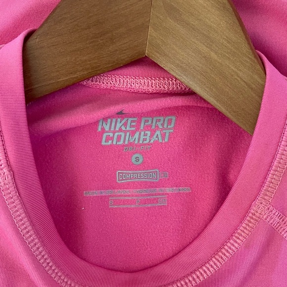 SOLD! Nike Pro Combat crew neck long sleeve compression fleece lined shirt Sm - Picture 3 of 4
